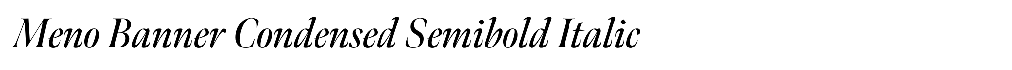 Meno Banner Condensed Semibold Italic image
